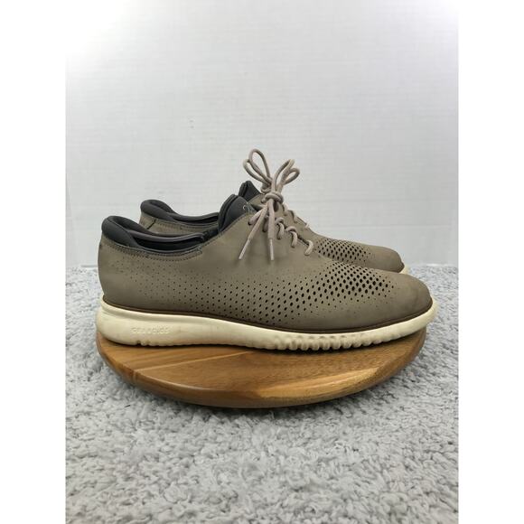 Cole Haan Mens 11.5M 2.ZeroGrand Gray Lined Laser Business Casual Daily Oxford main image 6